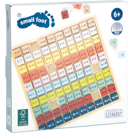 Table à calcul «Additions» en bois, colorée