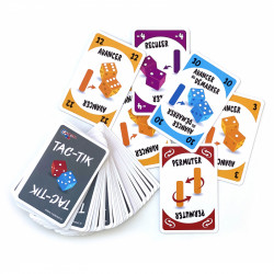 Tak-Tik, Cadetel, 3 plateaux, pour 6 joueurs, avec 1 jeu de cartes