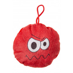 Peluche visage souriant, 10 cm de diamètre