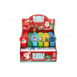 Bulle de savon, modèle Noël, 14 cm, souffleuse accrochée au couvercle