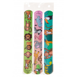 Bracelet clap animaux, 22 x 3 cm