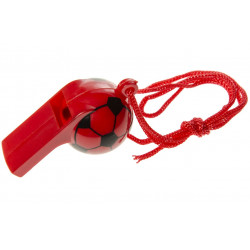Sifflet ballon de foot 6 cm + cordon