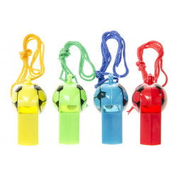 Sifflet ballon de foot 6 cm + cordon