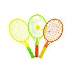 Raquette de tennis (x2) + balle + volant  35 x 15 cm