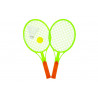Raquette de tennis (x2) + balle + volant  35 x 15 cm