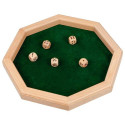 Piste de dés, en bois, octogonale Goki, 26 cm