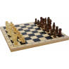 Jeu d'échecs en bois, 29 cm, échiquier droit, pièces incluses