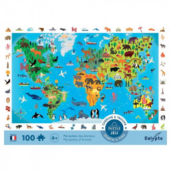 Puzzle et jeu : Planisphère, Sentosphère, 100 pièces
