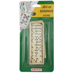 Dominos "visuel ivoire", boite plumier en bois, Kim Play