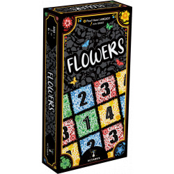 Flowers, Actarus Editions : placez vos tuiles et marquez avec les couleurs et les chiffres ! 