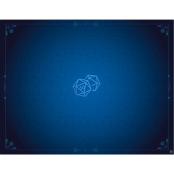 Tapis de cartes, Néoprène, 90 x 70 cm, Bleu Saphir