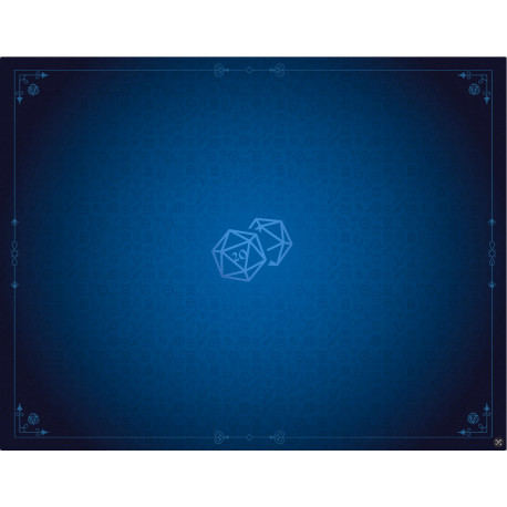 Tapis de cartes, Néoprène, 90 x 70 cm, Bleu Saphir