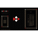 Tapis de cartes Multijeux, Néoprène, 100 x 60 cm, tableaux de score belote