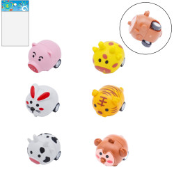 Animal de la ferme ou zoo rétro-friction 4 cm, 6 modèles différents