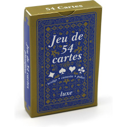 Jeu de 54 cartes Luxe, version française, Kim Play