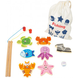 Pêche à la ligne magnétique, sac en tissu, Poissons