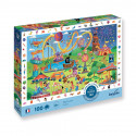 Puzzle et jeu : la fête foraine, Sentosphère, 100 pièces