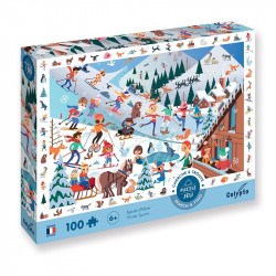 Puzzle et jeu : Sports d'hiver, Sentosphère, 100 pièces