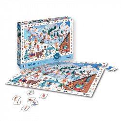 Puzzle et jeu : Sports d'hiver, Sentosphère, 100 pièces