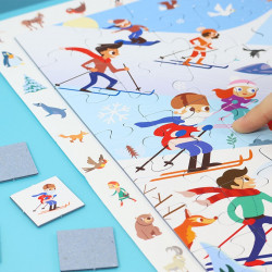 Puzzle et jeu : Sports d'hiver, Sentosphère, 100 pièces