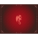 Tapis de cartes, Néoprène, 90 x 70 cm, Dragon rouge Grenat