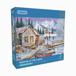 Puzzle WInter at the Cabin, 1000 pièces