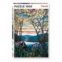 Puzzle Tiffany, Magnolias et Iris, 1000 pièces