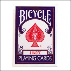 Jeu de 56 cartes, Bicycle 4 Index, dos bleu
