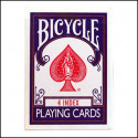Jeu de 56 cartes, Bicycle 4 Index, dos bleu