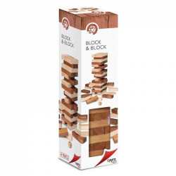 Bloc en bloc, jeu d'équilibre en bois