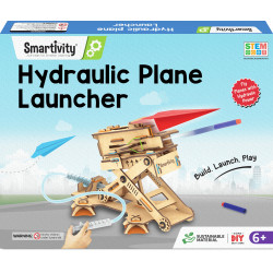 Lanceur Avion Hydraulique, Hydraulic Plane launcher en bois à monter, Smartivity