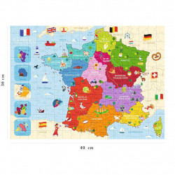 Puzzle Carte de France, 250 pièces, Nathan