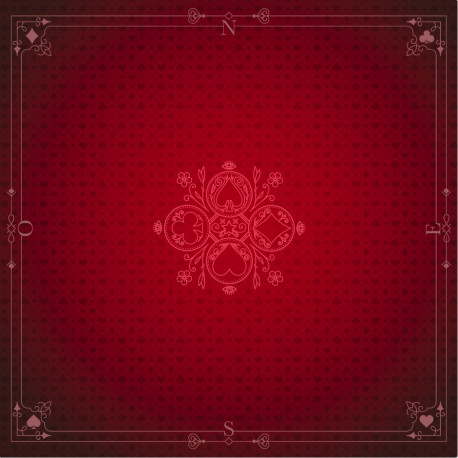 Tapis de jeu, Néoprène, 60 x 60 cm, Rouge, Multijeux