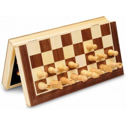 Jeu d'échecs magnétique marqueterie 30 x 30 cm