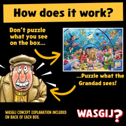 Puzzle Wasgij ! 1000 pcs : ça sent le poisson