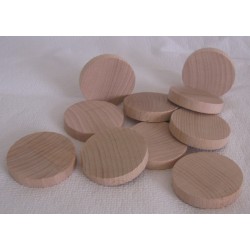10 palets en bois (hêtre) pour billard Hollandais, plat, iamètre 4 cm