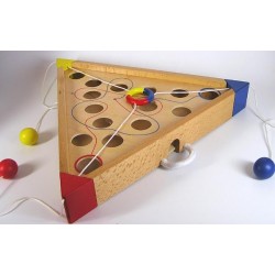 Tricours en bois, jeu d'habileté