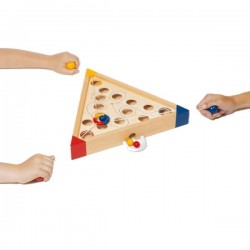 Tricours en bois, jeu d'habileté