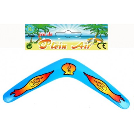 Boomerang australien, 30 cm, 4 coloris : jaune, orange, bleu, vert