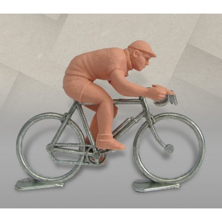 Cycliste dissociable plastique (sprinteur) + vélo métal, échelle 1/32