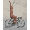 Cycliste dissociable plastique (vainqueur) + vélo métal, 1/32