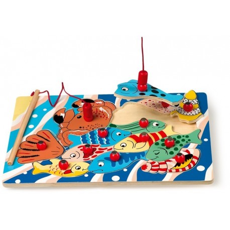 Puzzle pêche à la ligne avec 2 cannes à pêche magnétiques