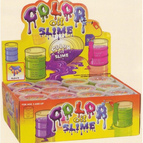 Baril Slime, 12 pots de pâte visqueuse
