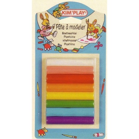 Pâte à modeler 8 bâtons de couleurs différentes (8 cm x 1 cm)