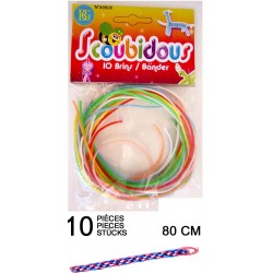 Scoubidous, 10 brins, brins de 80 cm de long