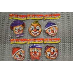 Masque clown en carton 21 x 19 cm (x6)