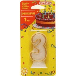 Bougie Chiffre 3