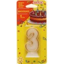 Bougie Chiffre 3