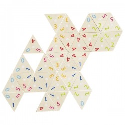 Tri-dominos en bois, Goki, 3,4 cm, 76 pièces