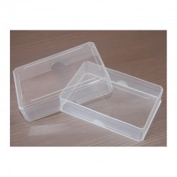 Boite plastique BRIDGE pour 54 cartes à jouer transparente vide